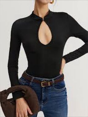 NWT Commense Keyhole Long-Sleeve Women's Bodysuit - XS